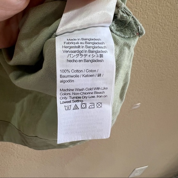 JCrew Crewcuts Kids Girls Short Sleeve Twill Cadet Field Dress Green Sz 14 NWT - Picture 6 of 7